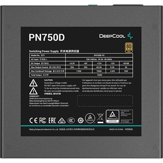 DeepCool Tápegység 750W - PN750-D (80 Plus Gold, ATX3.1, PCI-E 5.1, Aktív PFC, 12cm)