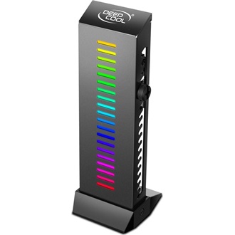 DeepCool Videókártya tartó - GH-01 A-RGB (Fekete, RGB, állítható magasság, max. terhelhetőség: 5 kg)