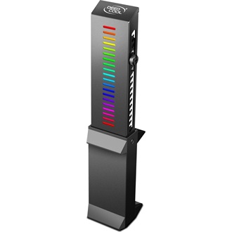 DeepCool Videókártya tartó - GH-01 A-RGB (Fekete, RGB, állítható magasság, max. terhelhetőség: 5 kg)