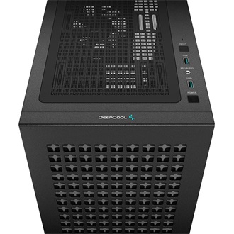 DeepCool CH370 táp nélküli ablakos MT Mini Tower számítógépház fekete