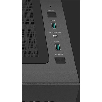 DeepCool CH370 táp nélküli ablakos MT Mini Tower számítógépház fekete