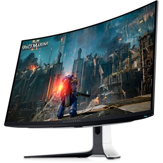 Dell Alienware AW3225QF 31.6" ívelt Quantum Dot OLED gaming monitor fekete-fehér 240Hz G-Sync