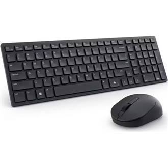 Dell Pro Compact Silent KM555 Bluetooth / vezeték nélküli angol membrán billentyűzet + egér fekete