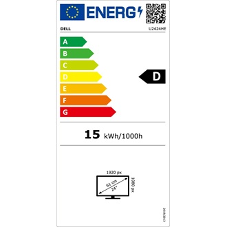 Dell UltraSharp U2424HE 23.8" IPS LED monitor ezüst 120Hz (USB-C: 90W; KVM)