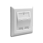 Delock Keystone fali doboz 2 port fehér
