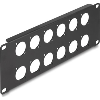 Delock 10  D-típusú patch panel 12 portos 2U fekete