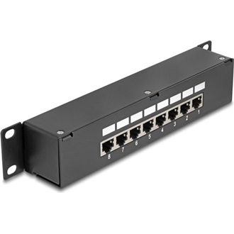 Delock 10  Kapcsolókészülékes patch panel 8 porttal Cat.6