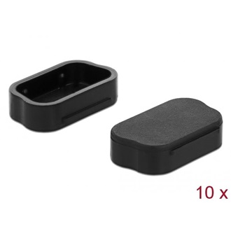 Delock 10 db. fekete borítás por ellen Sub-D 9 / Sub-D 15 apákhoz