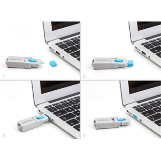 Delock USB-A 2.0 port blokkoló kék 10db