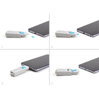 Delock USB-A 2.0 micro port blokkoló kék 10db