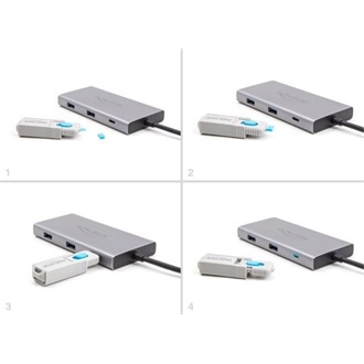 Delock USB-C port blokkoló kék 10db