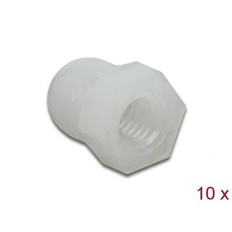 Delock 10 db. természetes színű hatszögletű védősapka M5 csavarmenet kialakítással a belsejében