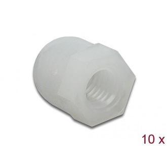 Delock 10 db. természetes színű hatszögletű védősapka M6 csavarmenet kialakítással a belsejében