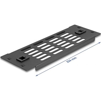 Delock 10  hálózati kabinet panel szellőző nyílásokkal eszköz nélkül beszerelhető 2U fekete