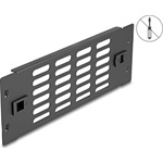 Delock 10  hálózati kabinet panel szellőző nyílásokkal eszköz nélkül beszerelhető 2U fekete