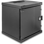 Delock 10  hálózati szekrény 6U üvegajtóval, állványra vagy falra szerelhető, 240 mm mélység, 30 kg teherbírás, 330 x 31