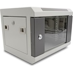 Delock 10  hálózati szekrény üvegajtóval 4U szürke