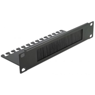 Delock 10? kábelrendező fésűs panel 1U, fekete