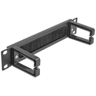 Delock 10? kábelrendező fésűs panel, 2 hurokkal 1U, fekete