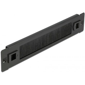 Delock 10? kábelrendező kefe csík eszközmentes 1U fekete
