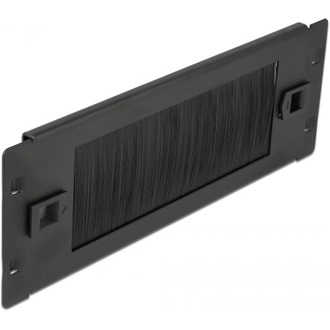 Delock 10? kábelrendező kefe csík eszközmentes 2U fekete