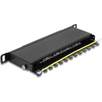 Delock 10  patch panel 8 porttal Cat.6A 0,5U fekete