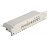 Delock 10  patch panel 8 porttal Cat.6A 1U szürke