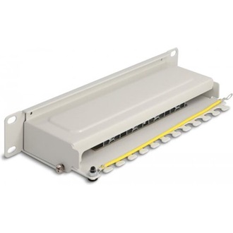Delock 10  patch panel 8 porttal Cat.6A 1U szürke