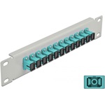 Delock 10  üvegszálas patch panel 12 portos SC Simplex vízkék 1U szürke