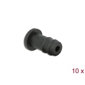 Delock 10 x fekete porfogó 3,5 mm-es sztereo jack anyához