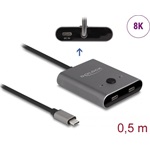 Delock 11500 2-portos USB-C USB-C switch szürke