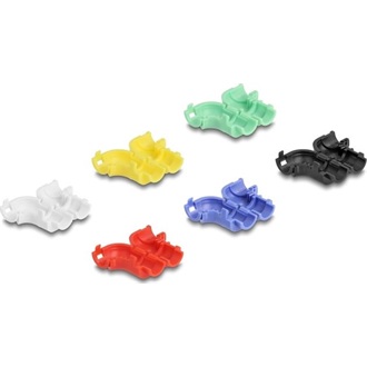 Delock 12 db.-os különböző színű kábel klipszelő (összefogó) hajlításhoz