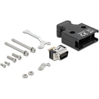 Delock 14 tűs kerettel rendelkező MDR fokos forrasztott csatlakozás apa