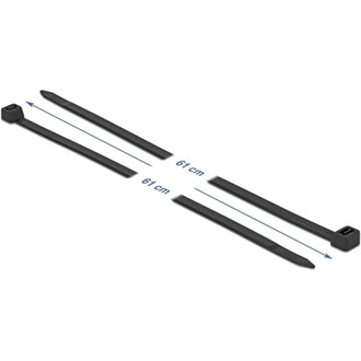 Delock 19562 610mm x 9mm kábelkötegelő fekete 10db