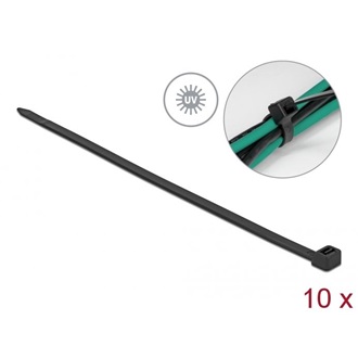 Delock 19563 920mm x 9mm kábelkötegelő fekete 10db