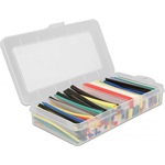 Delock 196 db. különböző színű, 2:1 zsugorodási arányú hőre zsugorodó tömlő rekeszes tároló dobozban