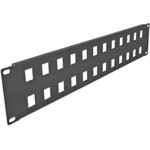 Delock 19  24 portos fekete Keystone Patch Panel 2U