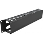 Delock 19?, 2U magas, 4 nyílásos, fekete kábelrendező elem