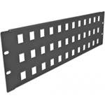 Delock 19  48 portos fekete Keystone Patch Panel 3U