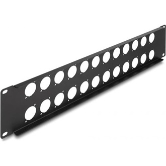 Delock 19  D-típusú patch panel 24 portos 2U fekete