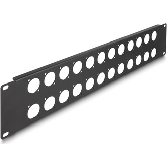 Delock 19  D-típusú patch panel 24 portos 2U fekete