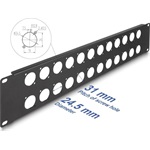 Delock 19  D-típusú patch panel 24 portos 2U fekete