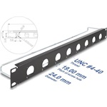 Delock 19  D-típusú patch panel húzásmentesítéssel, 8 porttal 1U fekete