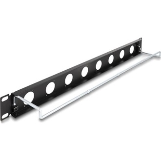Delock 19  D-típusú patch panel húzásmentesítéssel, 8 porttal 1U fekete