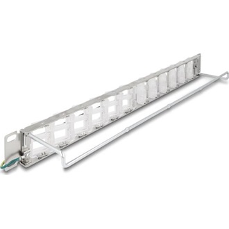 Delock 19  Keystone patch panel 24 dönthető porttal és húzásmentesítéssel