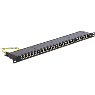 Delock 19” Patch Panel 24 Port Cat.6 0.5 U black