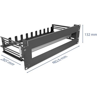 Delock 19  áramkör megszakító borítással, kábel feszültségmentesítés és mélységi állíthatóság DIN sin 3U fém fekete