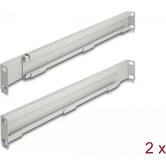Delock 19  befogó keret állítható hosszúsággal 368 - 600 mm hálózati kabinet számára 1U 2 db.