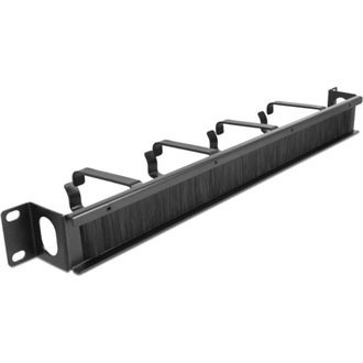 Delock 19  ecset csík elrendezésű kábelrendező 4 hurokkal és oldalsó kábelbemenettel 1U fekete