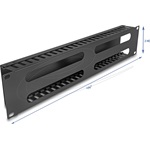 Delock 19  kábel elrendező panel 4 nyílással 2U fém fekete